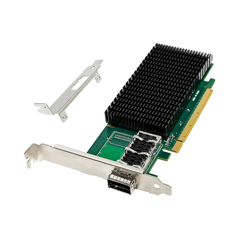 100Gbe Qsfp28 Network Card - بطاقة تحكم PCIe 4.0 x16 بمنفذ