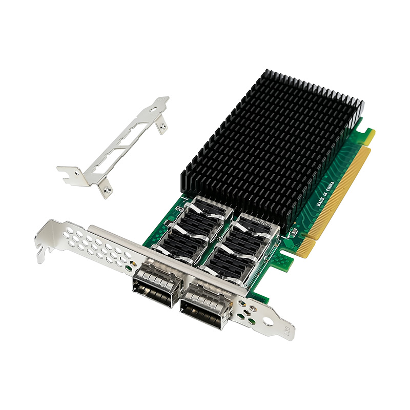 بطاقة تحكم PCIe4.0 X16 ثنائية  - مراجعة 100Gbe Qsfp28 Network Card وسعره